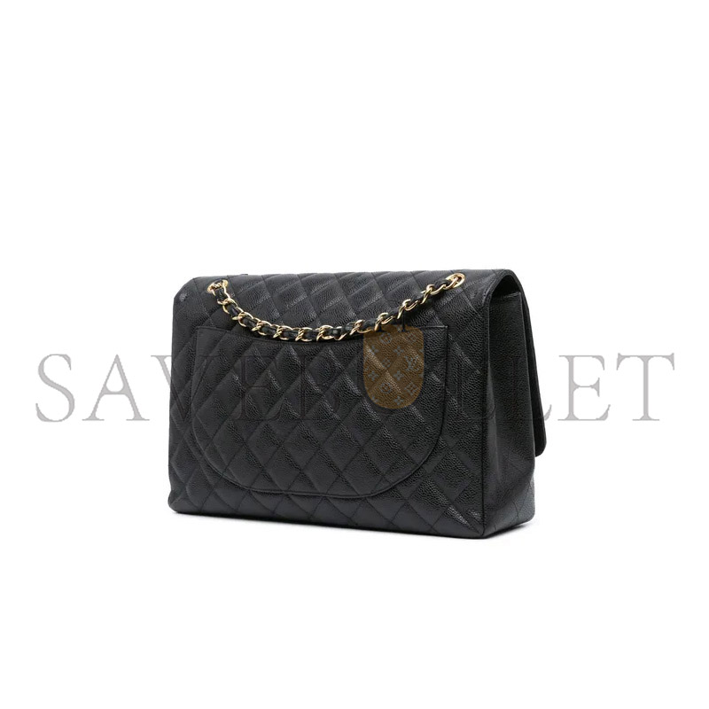 Ch*el master jumbo classic caviar extra large double flap shoulder bag 330497 (33*23*10cm)